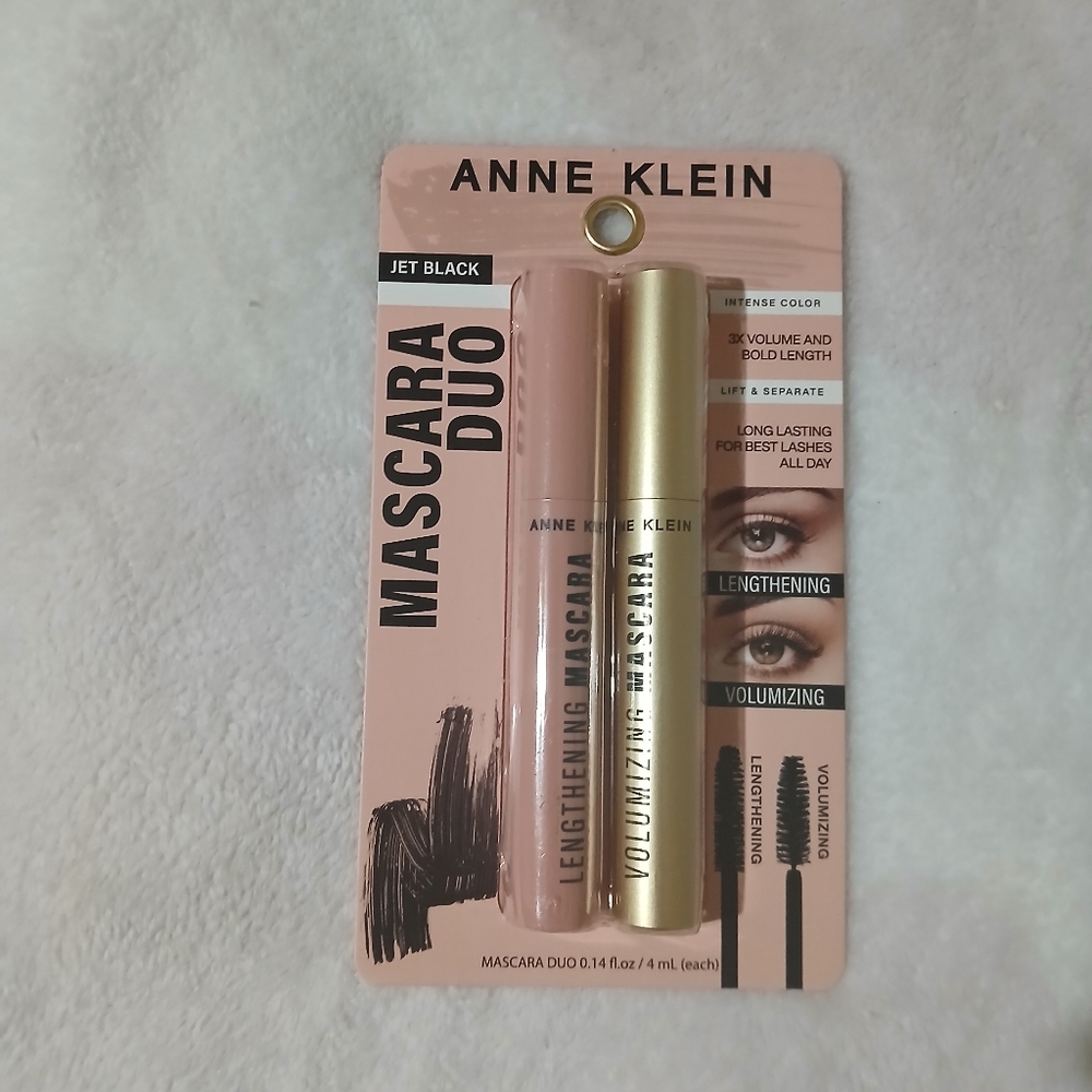 Anne Klein Lengthening Volumizing Mascara Duo Jet Black 0.14 fl oz Each